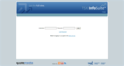Desktop Screenshot of infosuite.quotemedia.com