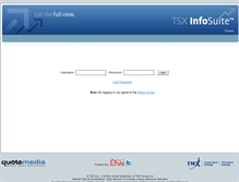 Tablet Screenshot of infosuite.quotemedia.com